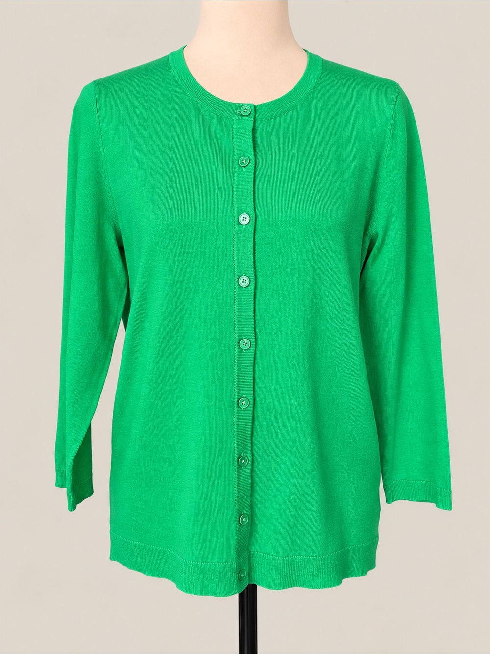 Talbots NWT Green Tencel Cotton Cardigan Sweater Size M